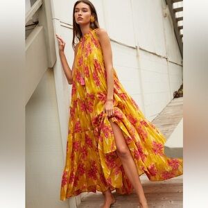 Anthropologie (Ro’s garden) maxi dress; size XL; worn once